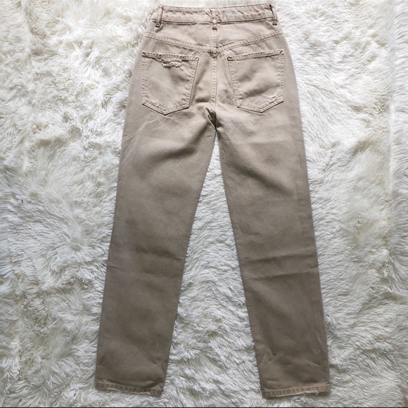 Free People Dakota Straight Leg Jeans Khaki Size 24 NWOT - Picture 6 of 12